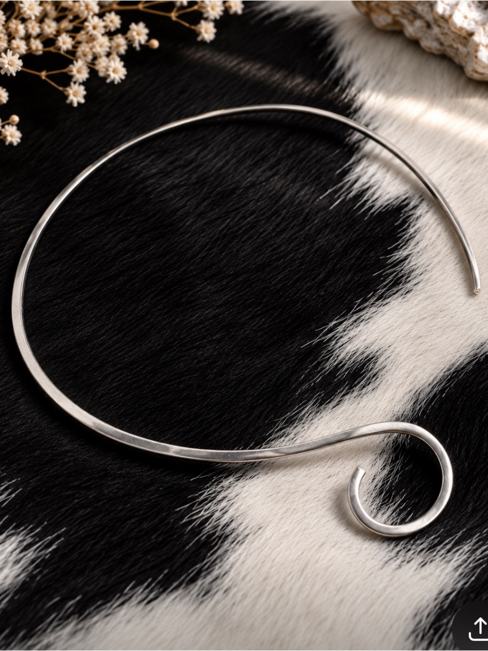 Simple Sterling Silver Choker Necklace